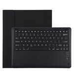 Custodia protettiva in pelle microfibra con tastiera nera Bluetooth rimovibile T129 per iPad Pro da 12,9 pollici (2020), con supporto (nero)