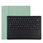 Custodia protettiva in pelle microfibra con tastiera nera Bluetooth rimovibile T129 per iPad Pro da 12,9 pollici (2020), con supporto (verde)