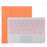 TG11BCS Custodia protettiva in pelle microfibra con tastiera Bluetooth staccabile per iPad Pro da 11 pollici (2020), con retroilluminazione, touchpad, slot per penna e supporto (arancione)
