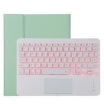 TG11BCS Custodia protettiva in pelle microfibra con tastiera Bluetooth staccabile per iPad Pro da 11 pollici (2020), con retroilluminazione, touchpad, slot per penna e supporto (verde)