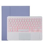 TG11BCS Custodia protettiva in pelle microfibra con tastiera Bluetooth staccabile per iPad Pro da 11 pollici (2020), con retroilluminazione, touchpad, slot per penna e supporto (viola)