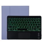 TG11BCS Custodia protettiva in pelle microfibra con tastiera nera Bluetooth rimovibile per iPad Pro da 11 pollici (2020), con retroilluminazione, touchpad, slot per penna e supporto (viola)