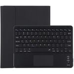 TG-102BC Tastiera Bluetooth staccabile nera + custodia protettiva in pelle microfibra per iPad da 10,2 pollici / iPad Air (2019), con touch pad, slot per penna e supporto (nero)