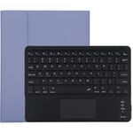 TG-102BC Tastiera Bluetooth staccabile nera + custodia protettiva in pelle in microfibra per iPad da 10,2 pollici / iPad Air (2019), con touch pad, slot per penna e supporto (viola)
