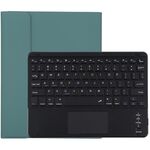 TG109BC Tastiera Bluetooth Bluetooth Bluetooth + custodia protettiva in pelle in microfibra per iPad Air 2020, con touch pad e slot per penna e supporto (verde scuro)