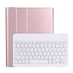 A11BS 2020 Custodia protettiva per tastiera Bluetooth rimovibile in ABS ultra sottile per iPad Pro da 11 pollici (2020), con retroilluminazione, slot per penna e supporto (oro rosa)
