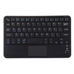 Mini tastiera wireless Bluetooth con pannello touch, compatibile con tutti i tablet Android e Windows da 7 pollici con funzioni Bluetooth (nera)