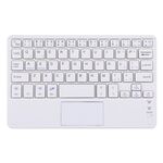 Tastiera wireless Bluetooth con pannello touch, compatibile con tutti i tablet Android e Windows da 9 pollici con funzioni Bluetooth (bianca)