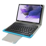 Custodia universale in pelle con tastiera Bluetooth separabile e supporto per tablet PC da 7 pollici (blu)