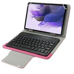 Custodia universale in pelle con tastiera Bluetooth separabile e supporto per tablet PC da 7 pollici (magenta)