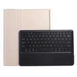 A970-Una custodia in pelle con tastiera Bluetooth Splittabile per Samsung Galaxy Tab S7 / S7 FE T730 / S7 Plus T970 / T975, con touchpad e supporto (oro)