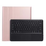 A970B-Una custodia in pelle con tastiera Bluetooth Bluetooth per Samsung Galaxy Tab S7 FE T730 T736 & S7 + T970 T975, con touchpad & Slot & & Holder (oro rosa)