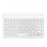 X3 10 pollici universale tablet tondo tastiera Bluetooth wireless (bianco)