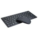X5 Mini tastiera Bluetooth wireless ultra sottile 2 in 1 + set mouse Bluetooth, supporto Win / sistema Android / IOS (nero)