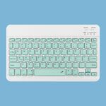 Set tastiera e mouse Bluetooth portatili ultrasottili universali per telefoni tablet, dimensioni: 10 pollici (tastiera verde)