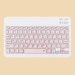 Set tastiera e mouse Bluetooth portatili ultrasottili universali per telefoni tablet, dimensioni: 10 pollici (tastiera rosa)