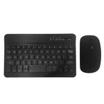 Set tastiera e mouse Bluetooth portatili ultrasottili universali per telefoni tablet, dimensioni: 10 pollici (tastiera nera + mouse nero)