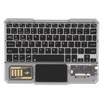 Tastiera Bluetooth wireless retroilluminata KB-333 per telefono cellulare, tablet, tastiera compatibile con laptop (nero)