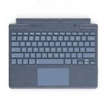 Per Microsoft Surface Pro 8 / 9 / X Tastiera Bluetooth Tastiera magnetica per tablet wireless con retroilluminazione touch con slot per penna (blu)