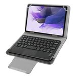 Custodia da tastiera bluetooth magnetica staccabile universale con touchpad e supporto per iOS da 7 pollici e tablet Android e Windows (Black)