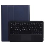 A11-A 2 in 1 tastiera Bluetooth rimovibile + custodia in pelle protettiva con touchpad e supporto per iPad Pro 11 2021/2020/2018, iPad Air 2020 (blu scuro)