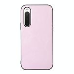 Per Sony Xperia 10 IV Cowhide Texture PU Phone Case (rosa)