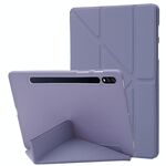 Per Samsung Galaxy Tab S8+ / S7+ Custodia in pelle silicone deformazione (viola)