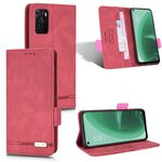 Per OPPO A15 Custodia per telefoni in pelle di flip magnetica (rosso)