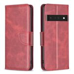 Per Google Pixel 7 Pro 5G Lambskin Texture Leather Telefy (Red)