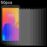 50 pezzi 0,26 mm 9H 2,5D Film di vetro temperato per Alcatel 1B 2022