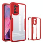 Per OPPO A74 5G ACRYLIC + TPU 360 gradi Custodia di copertura completa (rosso)