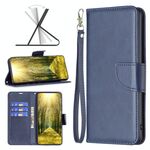 Per Motorola Moto G Power 2022 Texture per pelle di agnello Pure Color Orizzontale Flip Leather Case (blu)