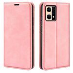 Per Oppo Reno7 4G / F21 Pro 4G Custodia per telefono in pelle di aspirazione magnetica retrò (rosa)