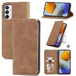 Per Samsung Galaxy M23 Retry Skin Feel Magnetic in pelle Magnetic (Brown)