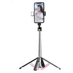 Telefono Tripode selfie Bluetooth Bluetooth Bluetooth, 102 cm (acciaio inossidabile + luce a riempimento singolo)