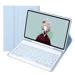 YT07B Candy Skin Skin Skin Skin TentEture KeyCap Case in pelle bluetooth per iPad 9,7 pollici 2018 e 2017 / Pro 9,7 pollici / aria 2 / aria (ghiaccio bianco)