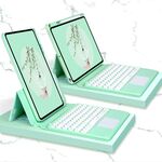 Custodia in pelle tastiera Bluetooth con touchpad e custodia inferiore rotabile per iPad 10.2 2021 e 2020 e 2019 / AIR 2019 / Pro 10,5 pollici (verde)