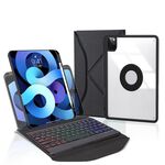 Z11BS Slot per penna Retroilluminazione Tastiera Bluetooth Custodia per tablet in pelle per iPad Pro 11 2021/2020/2018 (nero)