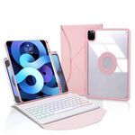 Z11BS Slot per penna Retroilluminazione Tastiera Bluetooth Custodia per tablet in pelle per iPad Pro 11 2021/2020/2018 (rosa)