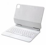 Custodia in pelle per tastiera Bluetooth P11 per iPad Pro 11 pollici 2021/2020/2018 con touch pad (bianco)