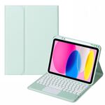 Per iPad 10th Gen 10.9 2022 SA-10C Custodia per tablet in pelle con tastiera touch Bluetooth con slot per penna (verde chiaro)