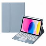 Per iPad 10th Gen 10.9 2022 SA-10C Custodia per tablet in pelle con tastiera touch Bluetooth con slot per penna (blu)