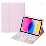 Per iPad 10th Gen 10.9 2022 SA-10C Custodia per tablet in pelle con tastiera touch Bluetooth con slot per penna (rosa)