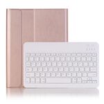 Custodia per tablet in pelle con tastiera Bluetooth staccabile per iPad Air 3 / Pro 10.5 / 10.2 2021 e 2020 e 2019 (oro rosa)