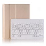 Custodia per tablet in pelle con tastiera Bluetooth staccabile per iPad Air 3 / Pro 10.5 / 10.2 2021 e 2020 e 2019 (oro)