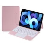 X3125-6D Custodia con tastiera Bluetooth magnetica sottile integrata con retroilluminazione per iPad Air 2022 / Air 2020 10.9 / Pro 11 2018/2020/2021/2022 (rosa)