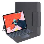 Custodia in pelle per tastiera Bluetooth retroilluminata J3129D per iPad Pro 12.9 2022/2021/2020/2018 (nero)
