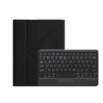 Per iPad 2025/2022 B10 Custodia in pelle con tastiera Bluetooth per tablet con supporto triangolare (nero)