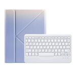 Per iPad 2025/2022 B10 Custodia in pelle con tastiera Bluetooth per tablet con supporto triangolare (viola)