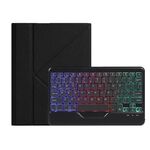 Per iPad 2025/2022 B10S Custodia in pelle con tastiera Bluetooth con retroilluminazione a tre colori (nero)